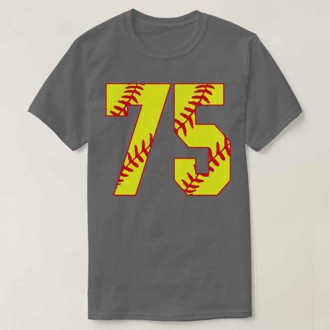 Camiseta Softball Número 75 75 Softball Jersey U (Frente do Design)