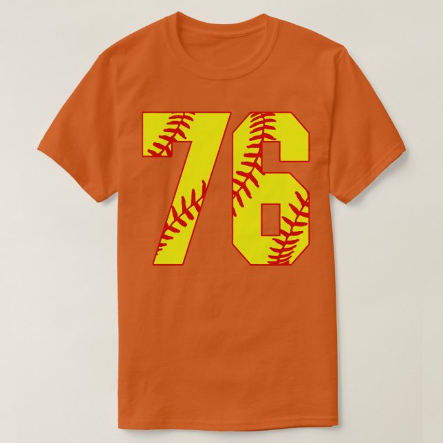 Camiseta Softball Número 76 76 Softball Jersey U (Frente do Design)