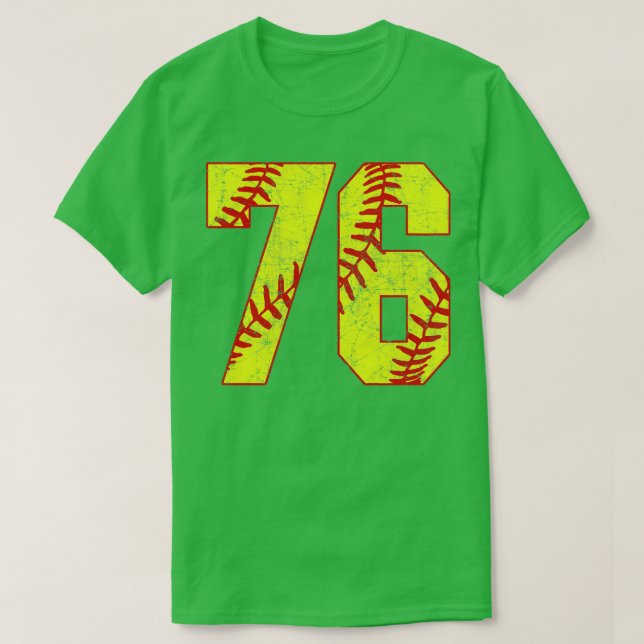 Camiseta Softball Número 76 76 Softball Jersey U (Frente do Design)