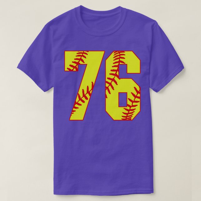 Camiseta Softball Número 76 76 Softball Jersey U (Frente do Design)