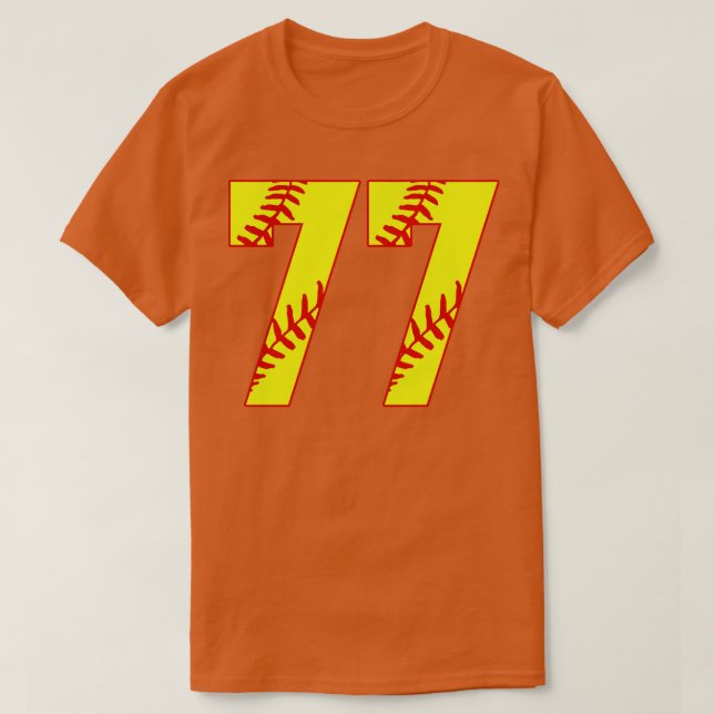 Camiseta Softball Número 77 77 Softball Jersey U (Frente do Design)