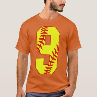 Camiseta Softball Número 9 9 Softball Jersey Uni