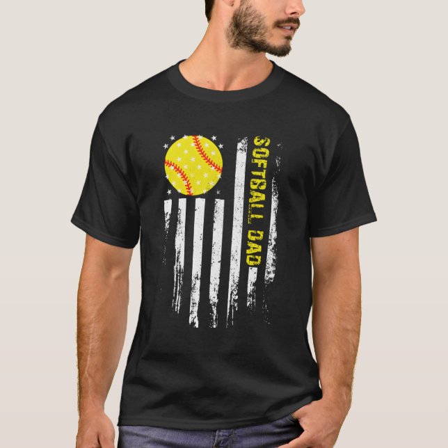 Camiseta Softball Pai Americano Flag Softball (Frente)