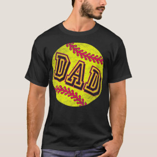 Camiseta Softball Pai Vintage Dia de os pais Retroativo Lo