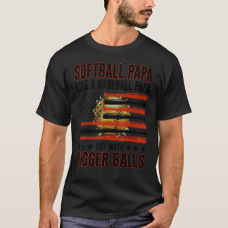 Camiseta Softball Papa Like A Baseball Papa Father's Day