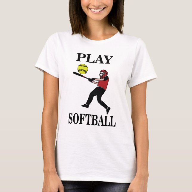Camiseta Softball Player Play (Frente)