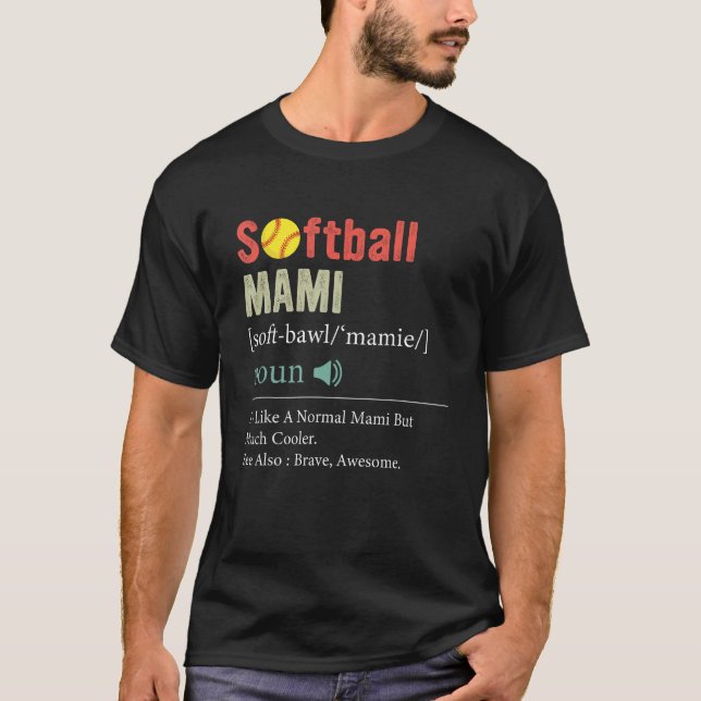 Camiseta Softball Player Sport  Softball Mami Definition 1 (Frente)