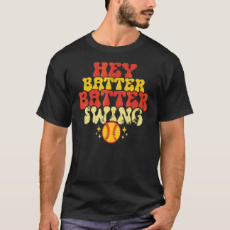 Camiseta Softball Retro Mãe Ei Batedor Swing Softba