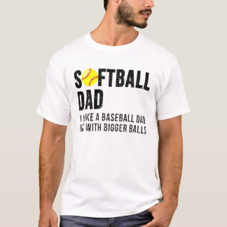 Camiseta Softball Vintage Como Um Beisebol Mas Com Um B Mai