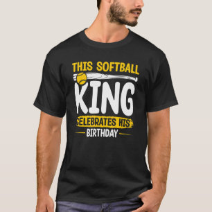 Camiseta Softbol Gráfico de Aniversário Meninos Homens Cri