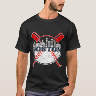 Camiseta Softbol Vintage Beisebol Boston Para Homens e Mulh