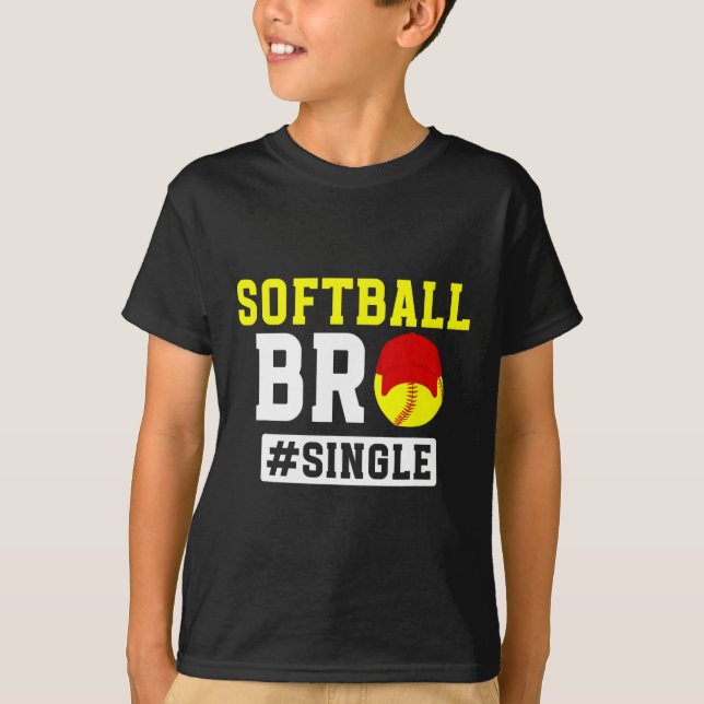 Camiseta Softll Bro Single Softll Brother Of A Softll Playe (Frente)