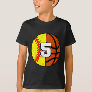 Camiseta Softll Sketll Número 5 Piada de Aniversár