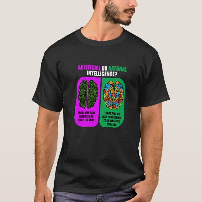 Camiseta Software De Inteligência Artificial Ou Natural Ai  (Frente)