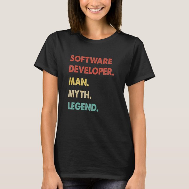 Camiseta Software Developer Man Myth Legend  1 (Frente)