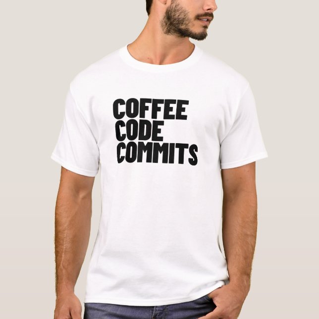Camiseta Software Engineer Life - Coffee Code Commits Devel (Frente)