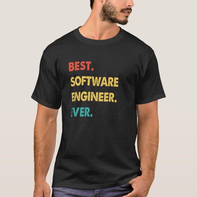 Camiseta Software Engineer Retro Best Software Engineer Eve (Frente)