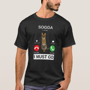 Camiseta Sogga está Chamando Meme de Gato Caracal