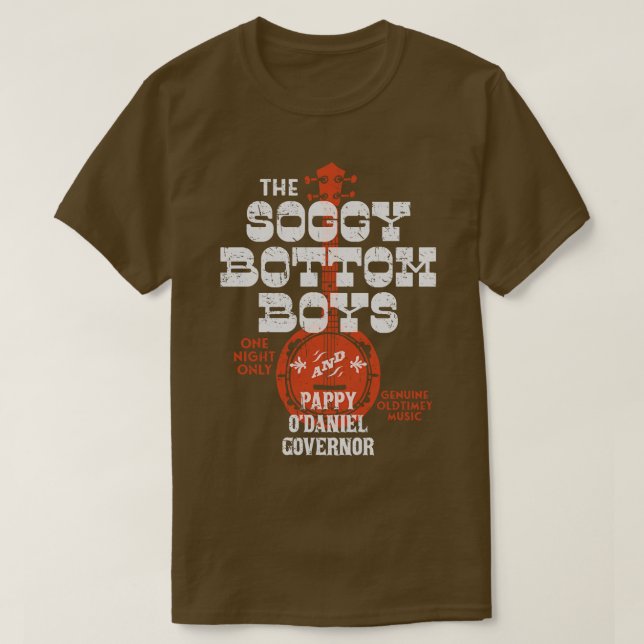 Camiseta Soggy Bottom Boys Pappy ODaniel Concerto (Frente do Design)