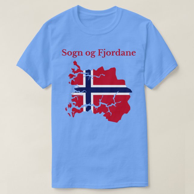 Camiseta Sogn og Fjordane County Noruega (Frente do Design)