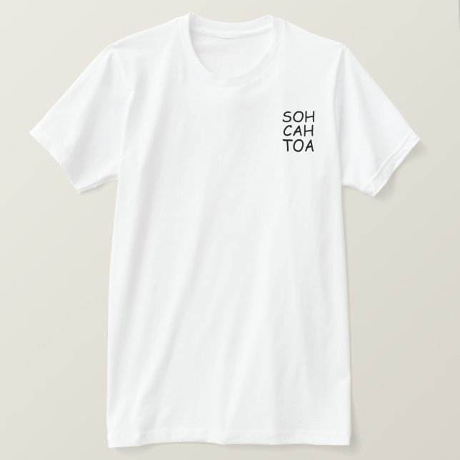 Camiseta SOH CAH TOA (Frente do Design)