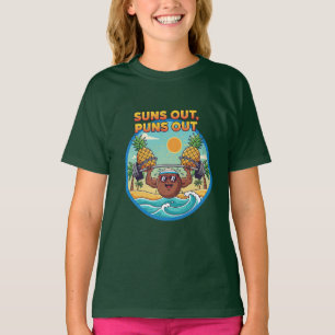 Camiseta Sóis Fora Piadas Fora Crachá de Praia Verão Dive