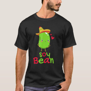 Camiseta Soja Vegana Piada Eu Sou Feijão Sombrero Comilão