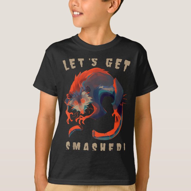 Camiseta Soky Ossum S Let's Get Smashed Creepy Gift  (Frente)