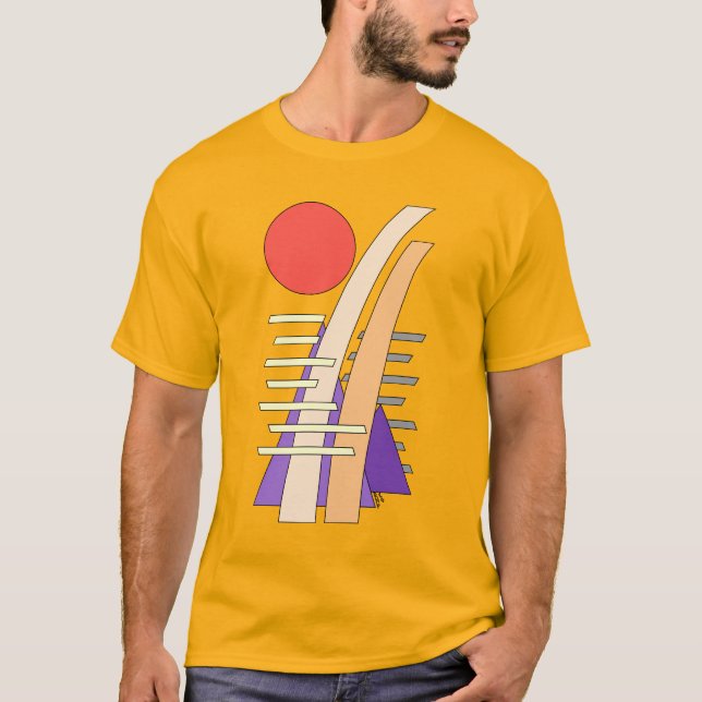 Camiseta Sol Abstrato, Sombras, Reflexos e Estruturas (Frente)