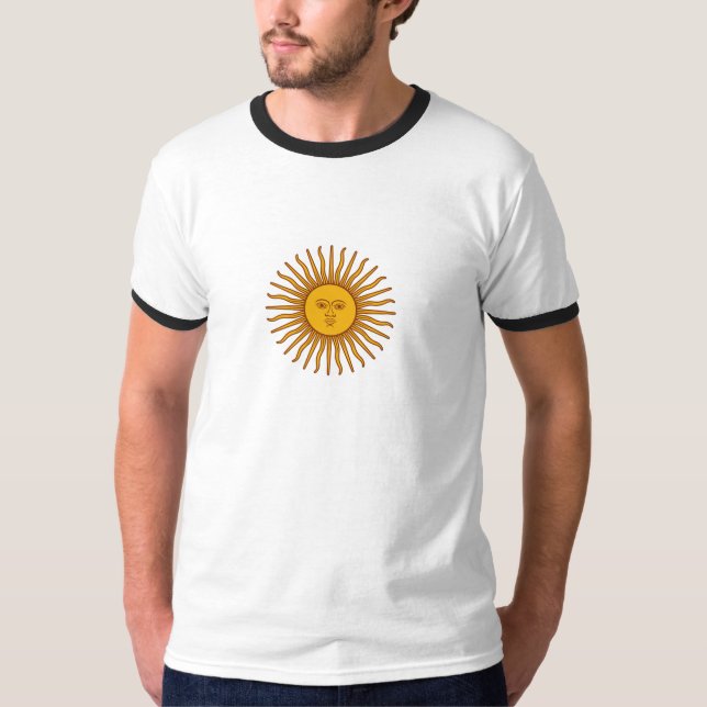 Camiseta Sol argentino do símbolo T-shirt (Frente)