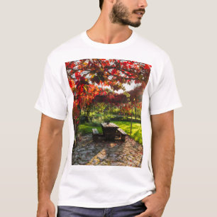 Camiseta Sol através das folhas de outono, Croácia