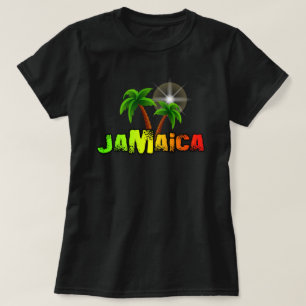 Camiseta Sol de coqueiros da Jamaica