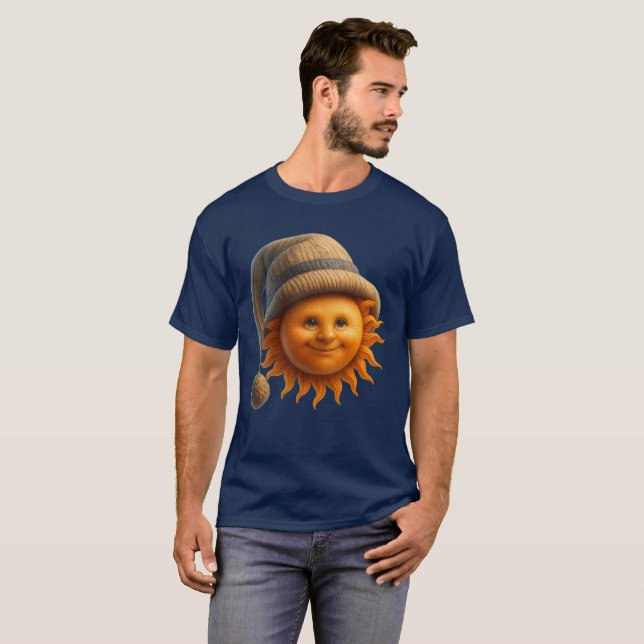 Camiseta Sol de Inverno Aconchegante ☀️🧣 (Frente Completa)