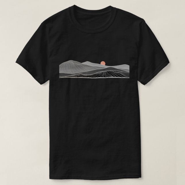 Camiseta Sol de montanha (Frente do Design)