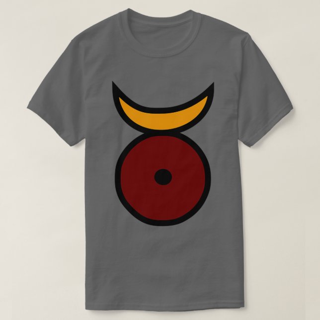Camiseta sol de platina e lua (Frente do Design)