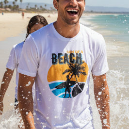 Camiseta sol de praia | vintage engraçado surfer Summer