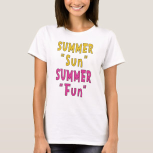 Camiseta Sol de Verão Diversão de Verão