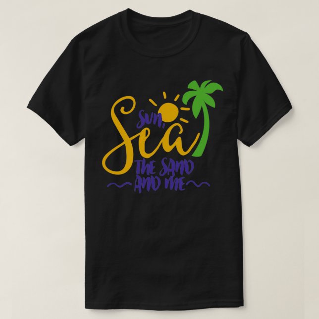 Camiseta Sol e Areia (Frente do Design)