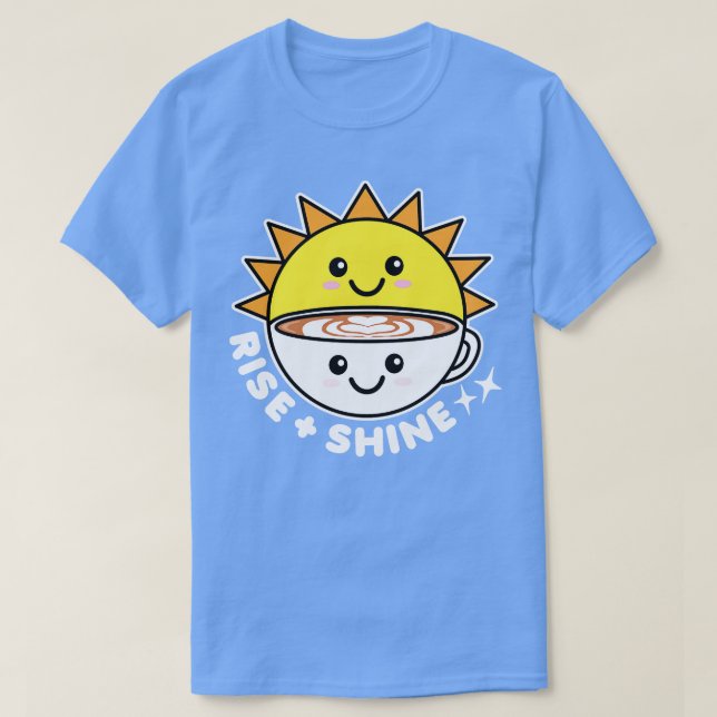 Camiseta Sol e Café Raios e Brilhantes (Frente do Design)