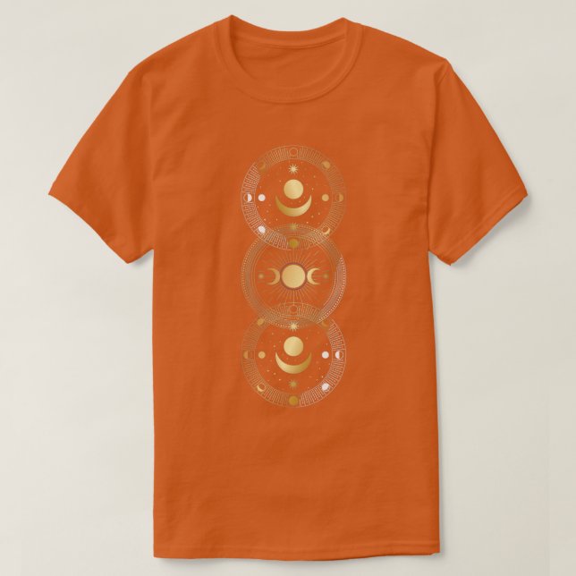 Camiseta sol e lua 1 negro (Frente do Design)