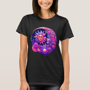 Camiseta Sol E Lua Celestiais Místicos