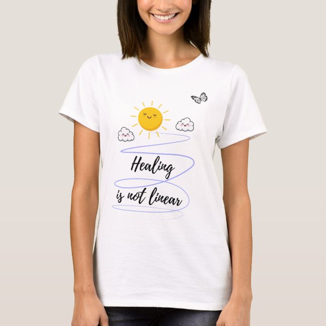 Camiseta Sol e Nuvens Cute Kawaii Espirais - Tempo Feliz (Frente)