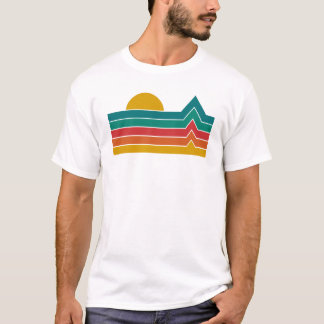Camiseta Sol e ondas minimalistas