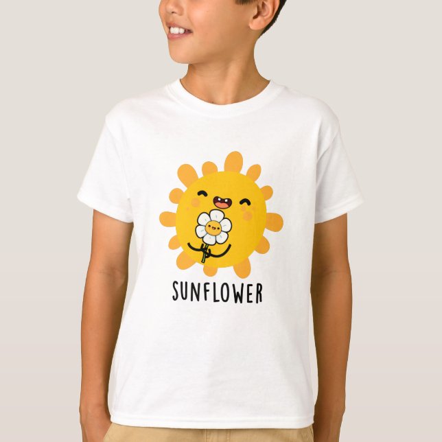 Camiseta Sol Engraçado De Girassol E Lâmina (Frente)