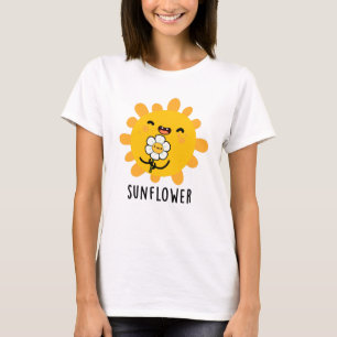 Camiseta Sol Engraçado De Girassol E Lâmina