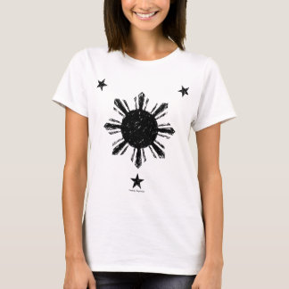 Camiseta Sol & estrelas filipinos afligidos do estilo