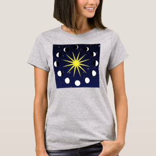 Camiseta Sol, Fases da Lua e Estrelas