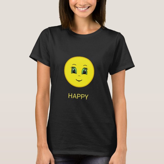 Camiseta Sol Feliz Moderno e Divertido (Frente)