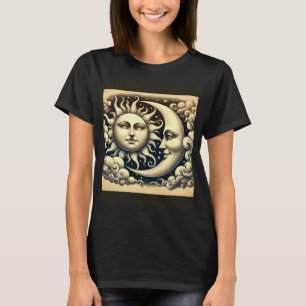 Camiseta Sol & Lua Celestiais Vintage 