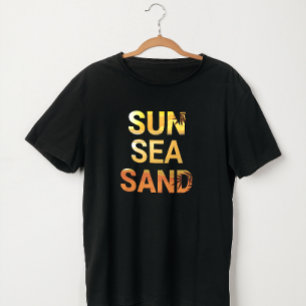 Camiseta SOL, MAR, AREIA   T-Shirt de Verão